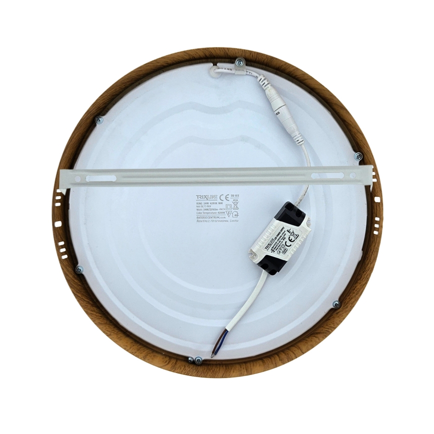 LED Plafon RING LED/24W/230V 4200K śr. 28,5 cm brązowy