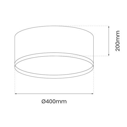 LED Plafon RONDO LED/18W/230V zielony