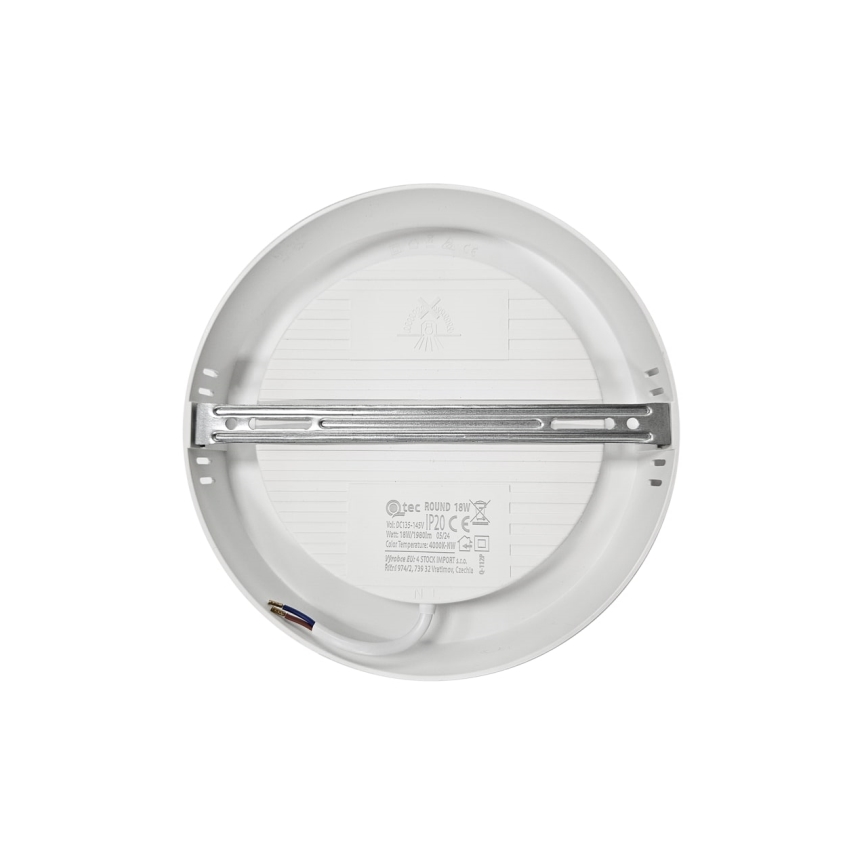 LED Plafon ROUND LED/18W/230V 4000K śr. 21,5 cm biały