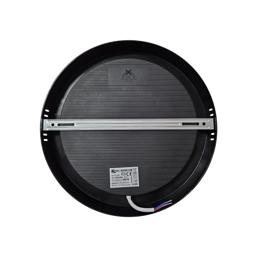 LED Plafon ROUND LED/24W/230V 4000K śr. 28,8 cm czarny