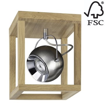 LED Plafon ROY 1xGU10/5W/230V dąb matowy - certyfikat FSC
