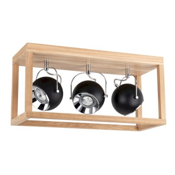 LED Plafon ROY 3xGU10/5W/230V dąb matowy