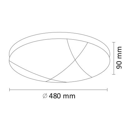 LED Plafon ściemnialny ATLAS LED/72W/230V 3000-6500K + pilot zdalnego sterowania