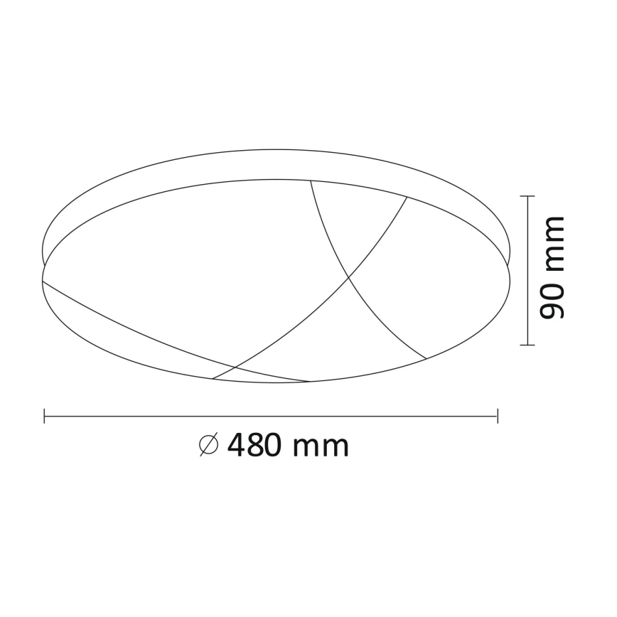 LED Plafon ściemnialny ATLAS LED/72W/230V 3000-6500K + pilot zdalnego sterowania