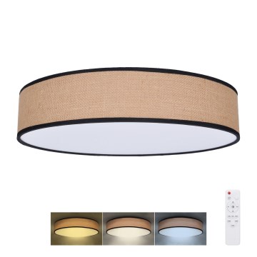 LED Plafon ściemnialny BROWNIE LED/60W/230V 3000-6500K brązowy śr. 50 cm + pilot zdalnego sterowania