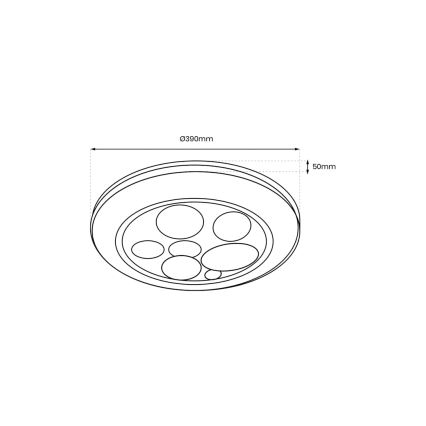 LED Plafon ściemnialny BUBBLES LED/30W/230V 3000-6000K + pilot zdalnego sterowania