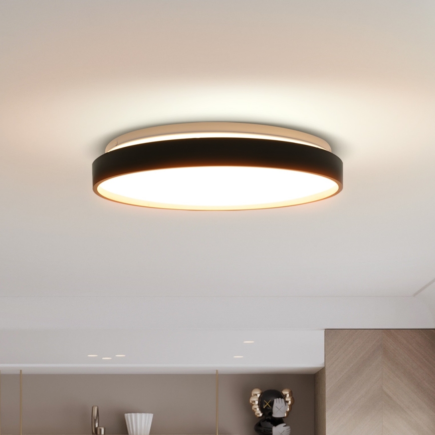 LED Plafon ściemnialny CALA LED/48W/230V 3000-6500K czarny/złoty + zdalne sterowanie