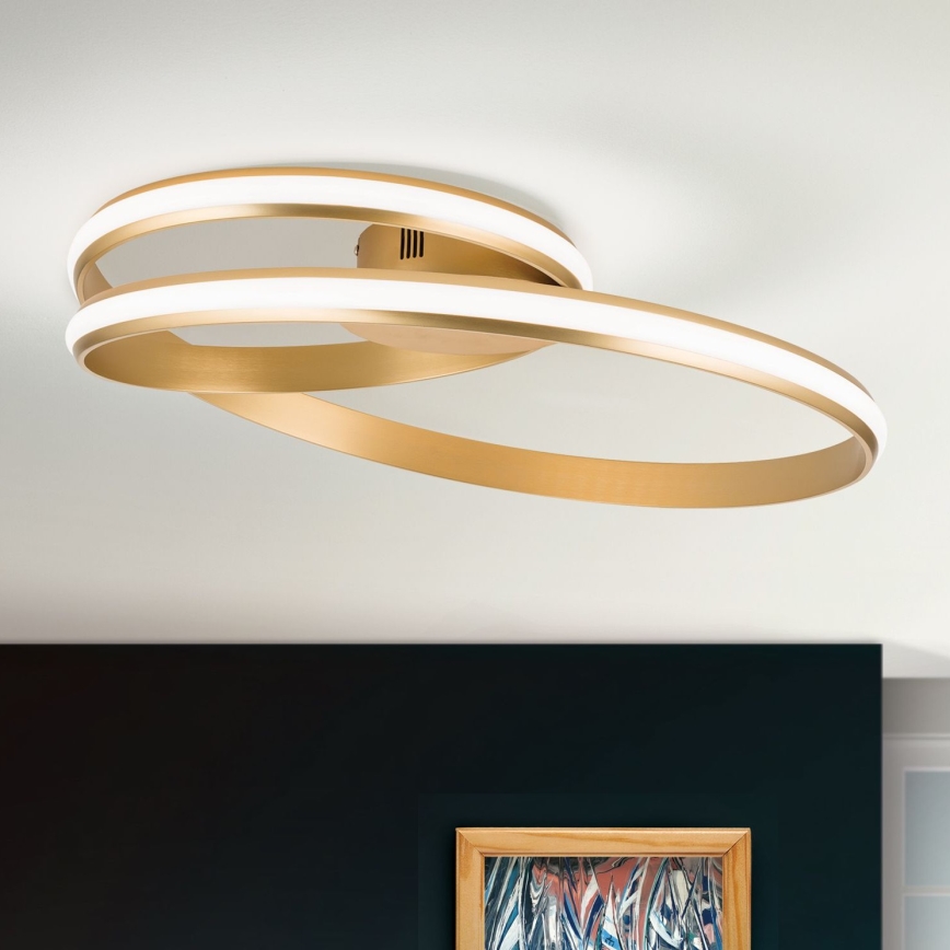 LED Plafon ściemnialny CIRCUS LED/30W/230V złoty