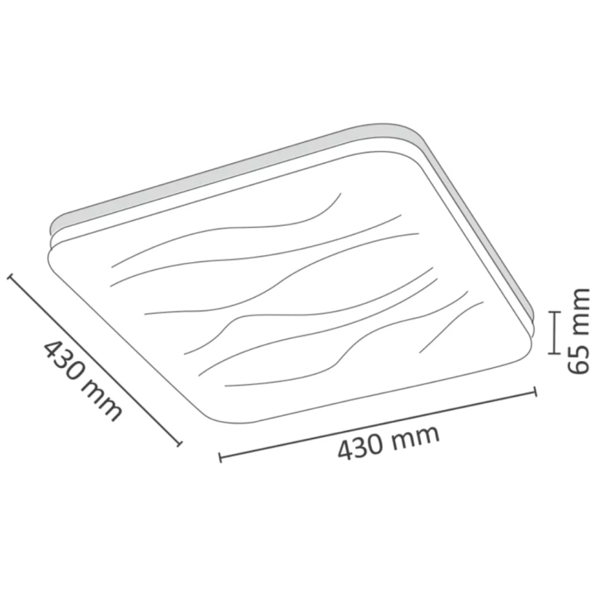 LED Plafon ściemnialny DESERT LED/72W/230V + pilot