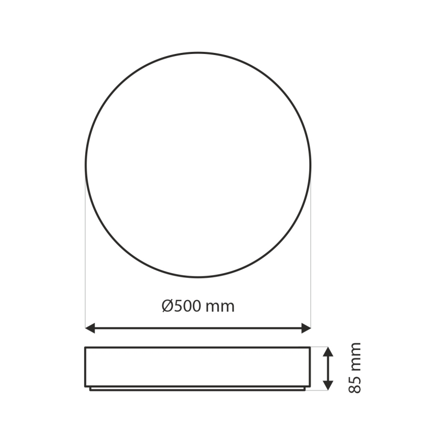 LED Plafon ściemnialny EBRO LED/36W/230V 2700-6500K śr. 50 cm + pilot zdalnego sterowania