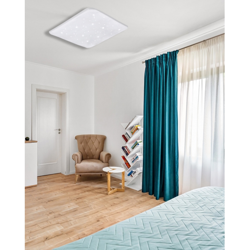 LED Plafon ściemnialny FLORA LED/60W/230V 2700-6500K 53x53 cm + pilot zdalnego sterowania