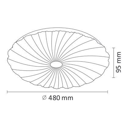LED Plafon ściemnialny FLOWER LED/36W/230V + ZS