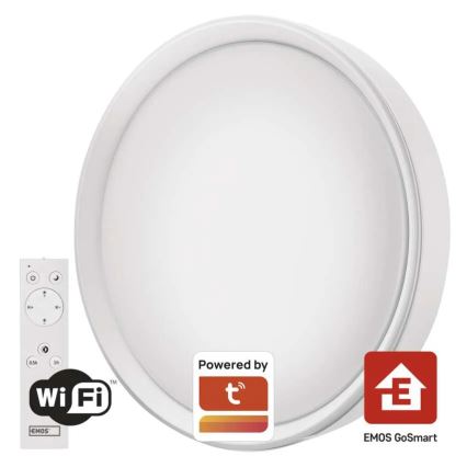 LED Plafon ściemnialny GoSmart LED/30W/230V śr. 40 cm 2700-6500K Wi-Fi Tuya + pilot zdalnego sterowania