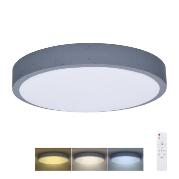 LED Plafon ściemnialny GREY LED/48W/230V 3000-6500K szare śr. 38 cm + pilot zdalnego sterowania