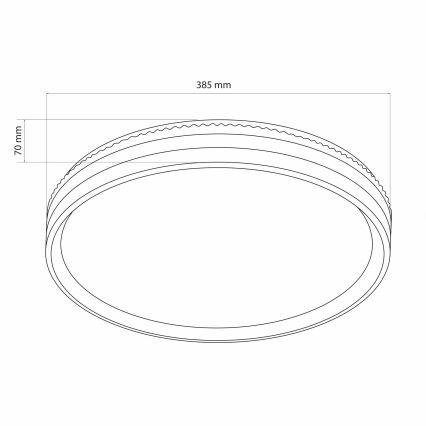 LED Ściemnialny plafon łazienkowy JADWIGA LED/42W/230V śr. 38,5 cm 3000-6000K IP44 + Pilot zdalnego sterowania