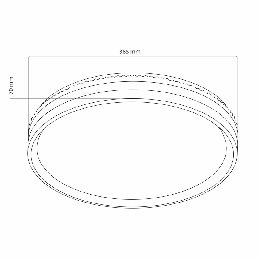 LED Ściemnialny plafon łazienkowy JADWIGA LED/42W/230V śr. 38,5 cm 3000-6000K IP44 + Pilot zdalnego sterowania