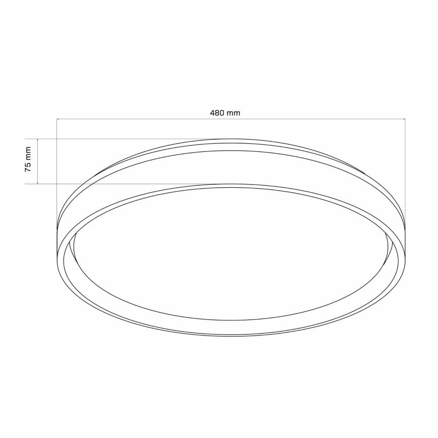 LED Ściemnialny plafon łazienkowy JADWIGA LED/72W/230V śr. 48 cm 3000-6000K IP44 + Pilot zdalnego sterowania