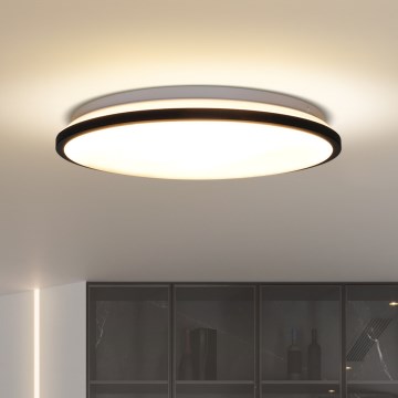 LED Plafon ściemnialny JAMIL LED/48W/230V 3000-6500K czarny + zdalne sterowanie