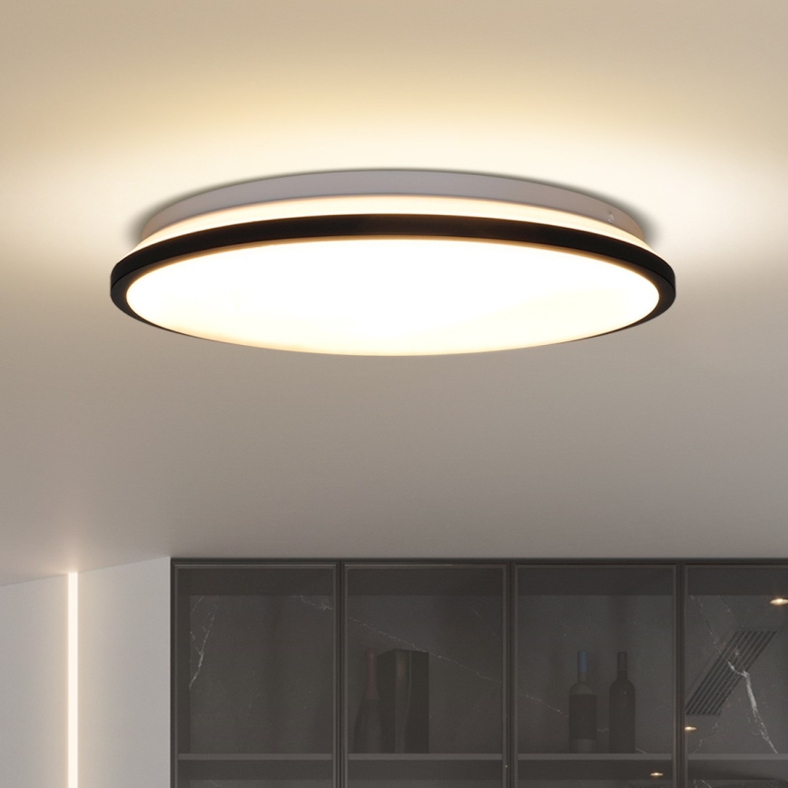 LED Plafon ściemnialny JAMIL LED/48W/230V 3000-6500K czarny + zdalne sterowanie