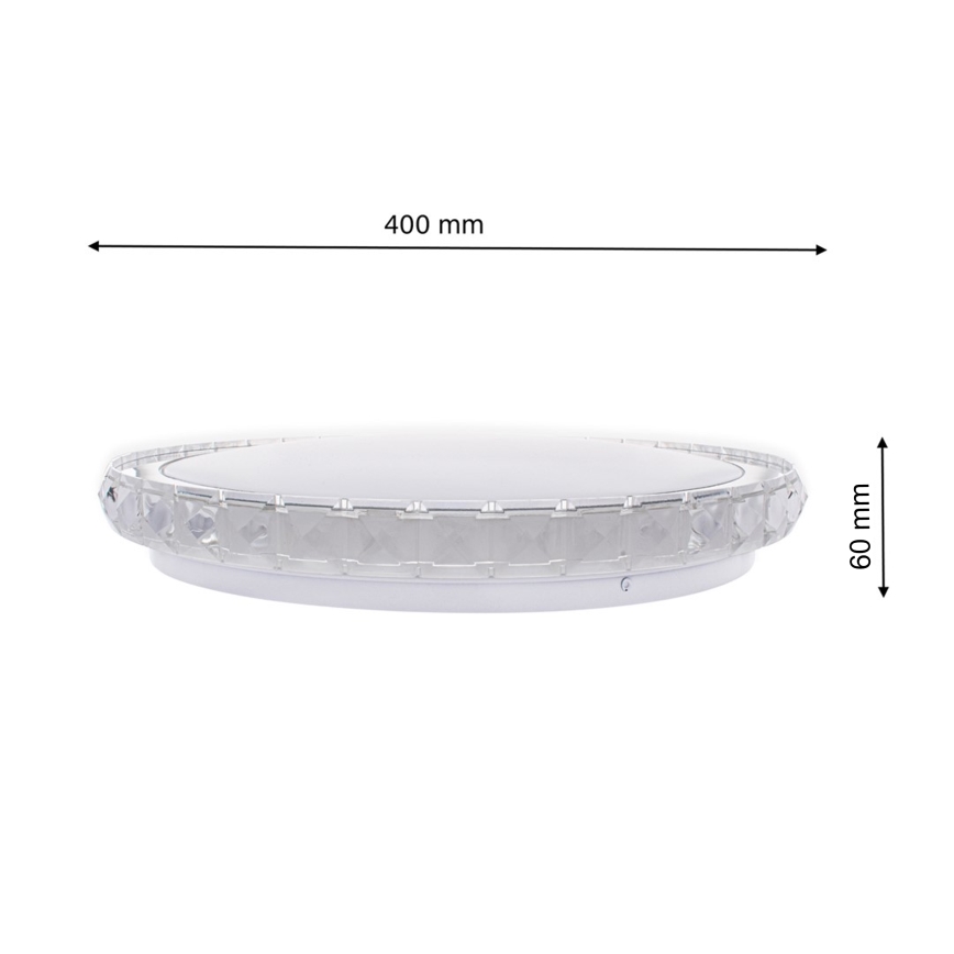 LED Plafon ściemnialny LAYLA z pilotem 1xLED/26W/230V