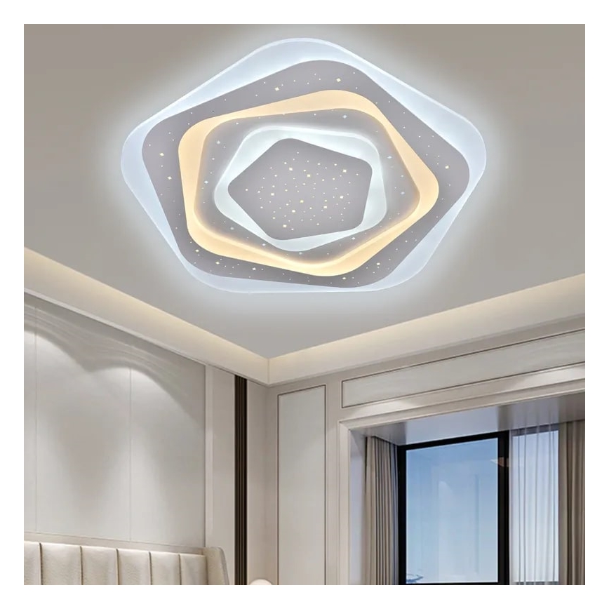 LED Plafon ściemnialny LED/105W/230V 3000-6500K + pilot zdalnego sterowania