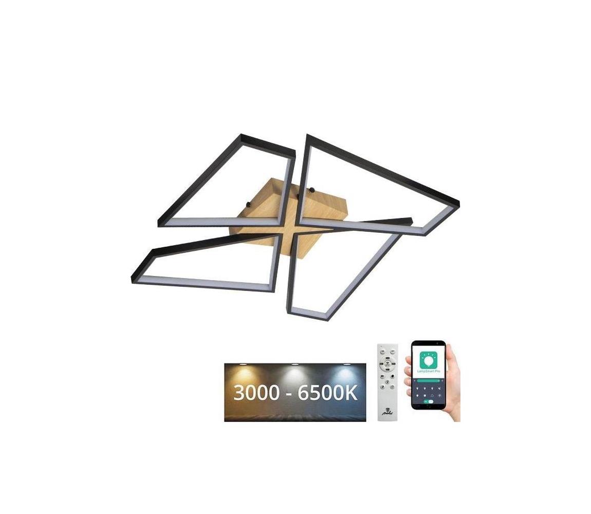 LED Plafon ściemnialny LED/115W/230V 3000-6500K brązowy/czarny + pilot