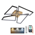 LED Plafon ściemnialny LED/115W/230V 3000-6500K brązowy/czarny + pilot zdalnego sterowania
