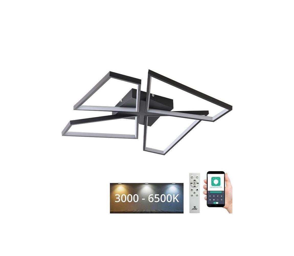 LED Plafon ściemnialny LED/115W/230V 3000-6500K czarny + pilot