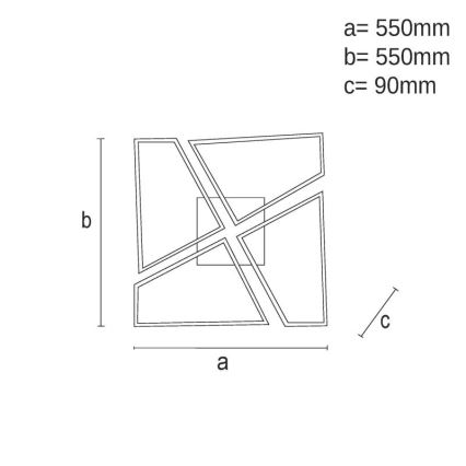 LED Plafon ściemnialny LED/115W/230V 3000-6500K czarny + pilot zdalnego sterowania