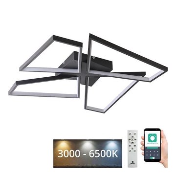 LED Plafon ściemnialny LED/115W/230V 3000-6500K czarny + pilot zdalnego sterowania