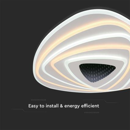 LED Plafon ściemnialny LED/120W/230V 3000-6500K + ilot zdalnego sterowania