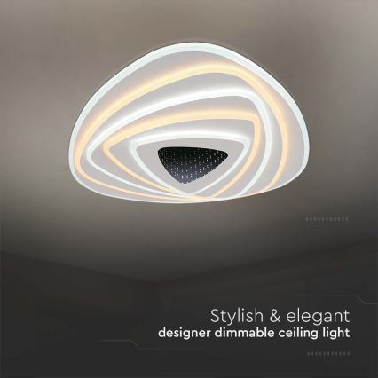 LED Plafon ściemnialny LED/120W/230V 3000-6500K + ilot zdalnego sterowania