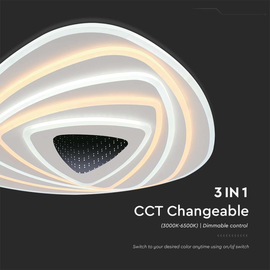 LED Plafon ściemnialny LED/120W/230V 3000-6500K + ilot zdalnego sterowania