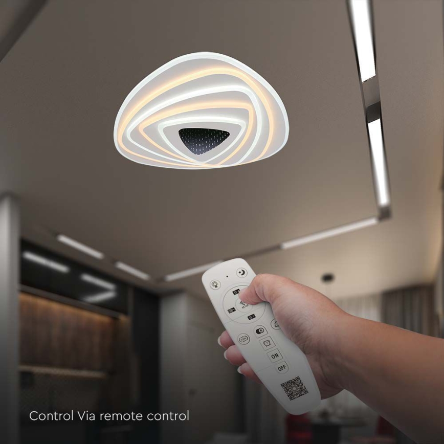 LED Plafon ściemnialny LED/120W/230V 3000-6500K + ilot zdalnego sterowania