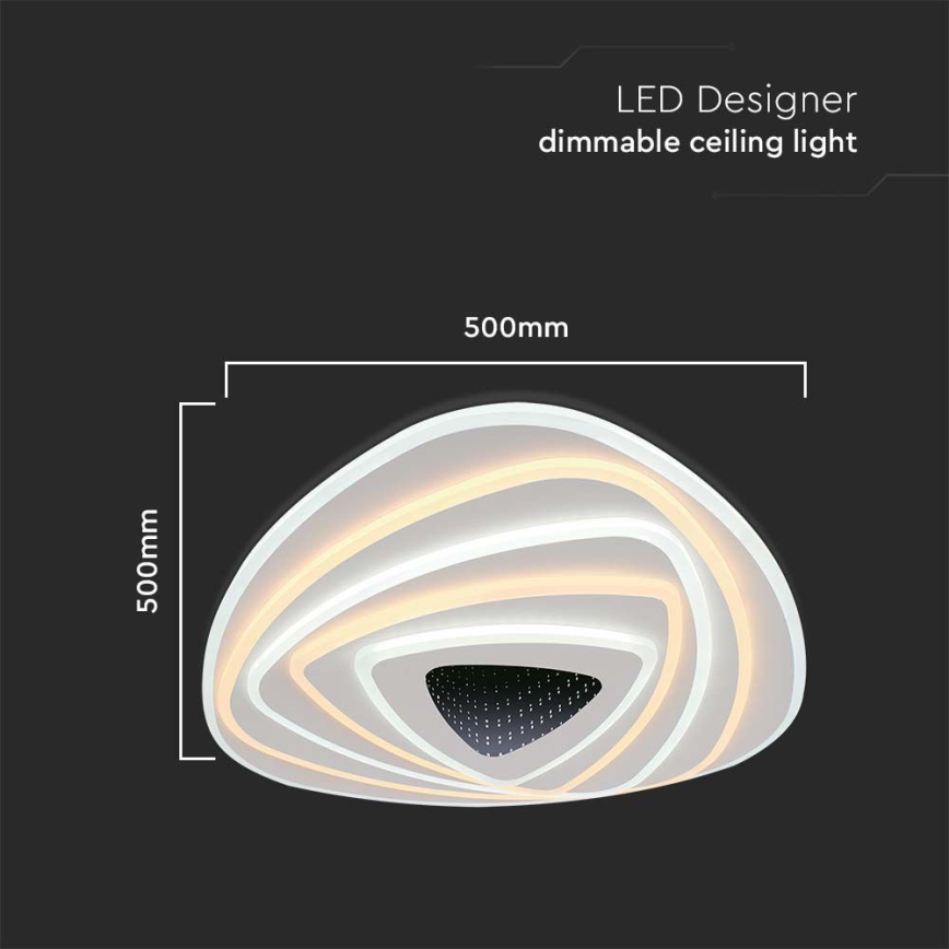 LED Plafon ściemnialny LED/120W/230V 3000-6500K + ilot zdalnego sterowania