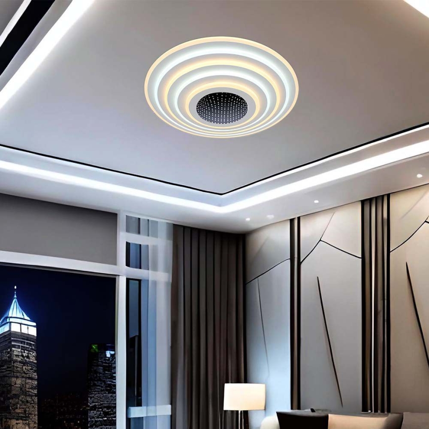 LED Plafon ściemnialny LED/125W/230V 3000-6500K + pilot zdalnego sterowania