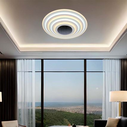 LED Plafon ściemnialny LED/125W/230V 3000-6500K + pilot zdalnego sterowania