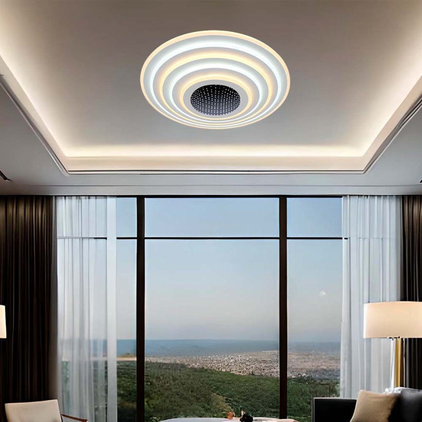 LED Plafon ściemnialny LED/125W/230V 3000-6500K + pilot zdalnego sterowania