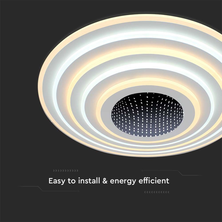 LED Plafon ściemnialny LED/125W/230V 3000-6500K + pilot zdalnego sterowania