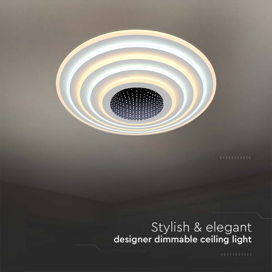 LED Plafon ściemnialny LED/125W/230V 3000-6500K + pilot zdalnego sterowania