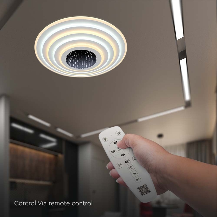 LED Plafon ściemnialny LED/125W/230V 3000-6500K + pilot zdalnego sterowania