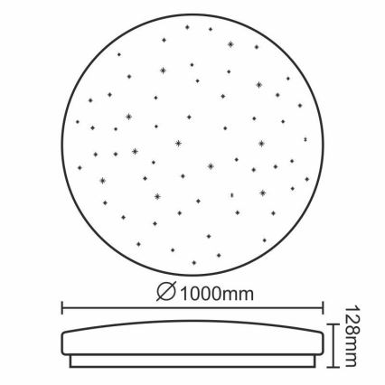 LED Plafon ściemnialny LED/150W/230V