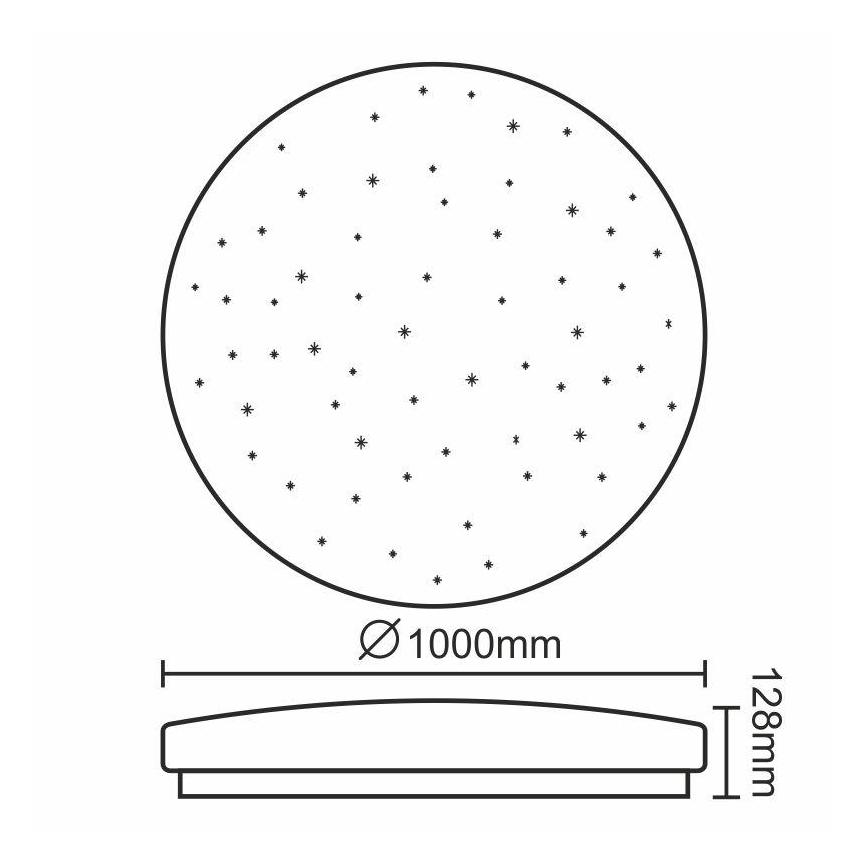 LED Plafon ściemnialny LED/150W/230V