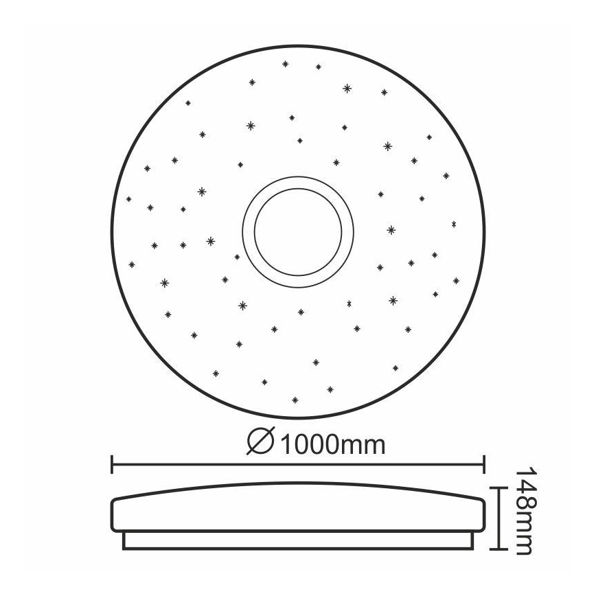 LED Plafon ściemnialny LED/150W/230V