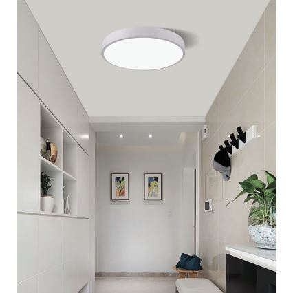 LED Plafon ściemnialny LED/30W/230V 3000-6500K śr. 30 cm biały + pilot zdalnego sterowania