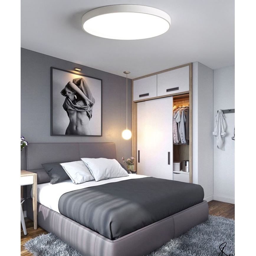 LED Plafon ściemnialny LED/30W/230V 3000-6500K śr. 30 cm biały + pilot zdalnego sterowania