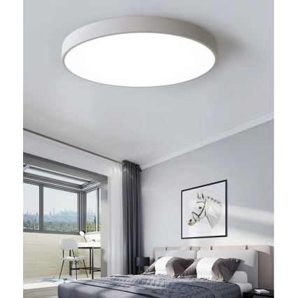 LED Plafon ściemnialny LED/30W/230V 3000-6500K śr. 30 cm biały + pilot zdalnego sterowania
