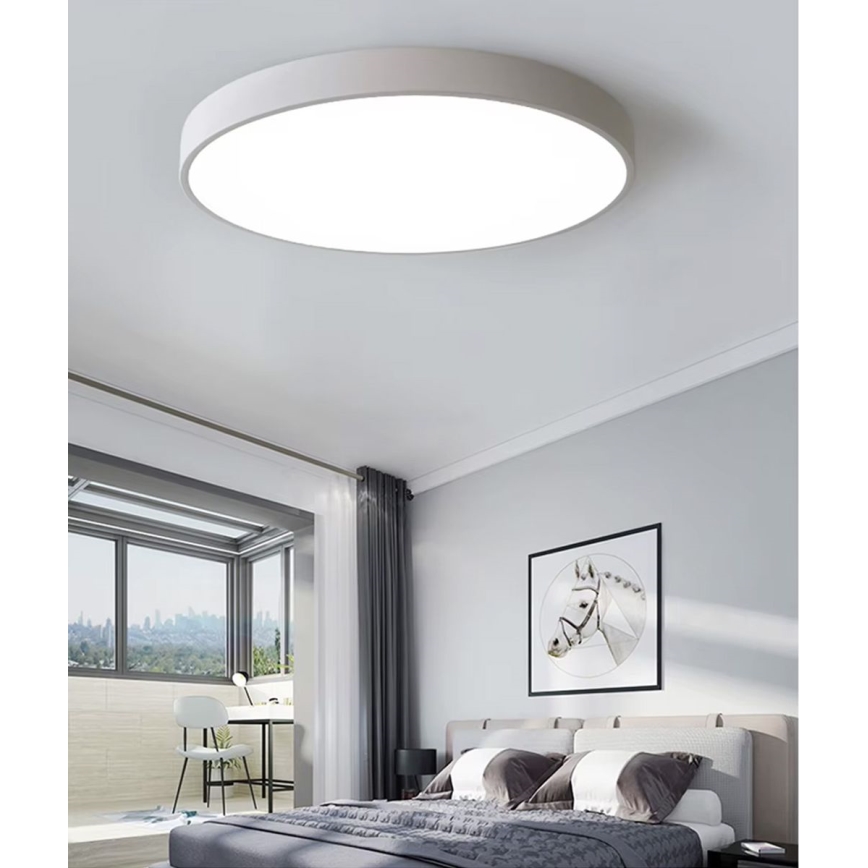LED Plafon ściemnialny LED/30W/230V 3000-6500K śr. 30 cm biały + pilot zdalnego sterowania