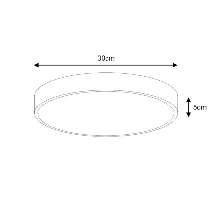 LED Plafon ściemnialny LED/30W/230V 3000-6500K śr. 30 cm biały + pilot zdalnego sterowania