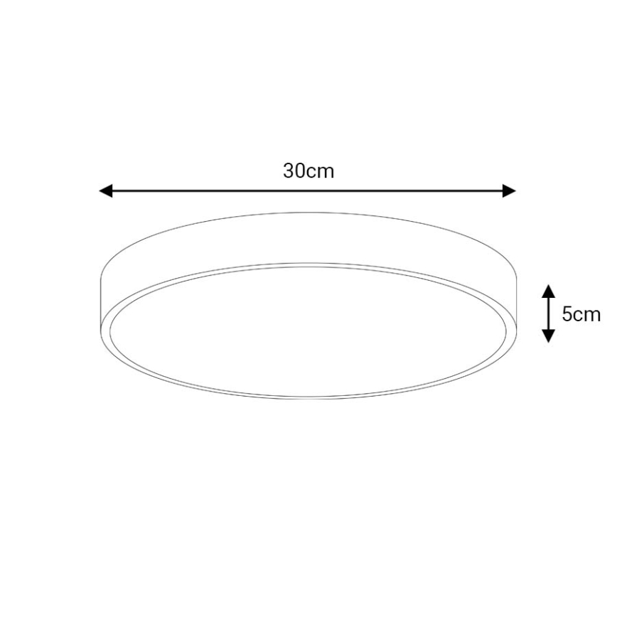 LED Plafon ściemnialny LED/30W/230V 3000-6500K śr. 30 cm biały + pilot zdalnego sterowania